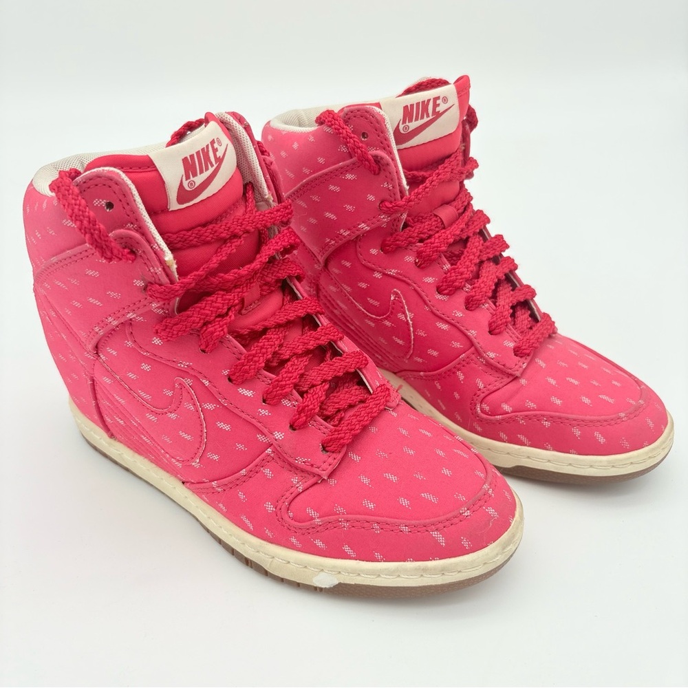 Nike Dunk Sky Hi Women's hidden wedge heel Pink High-Top Sneakers Size 6